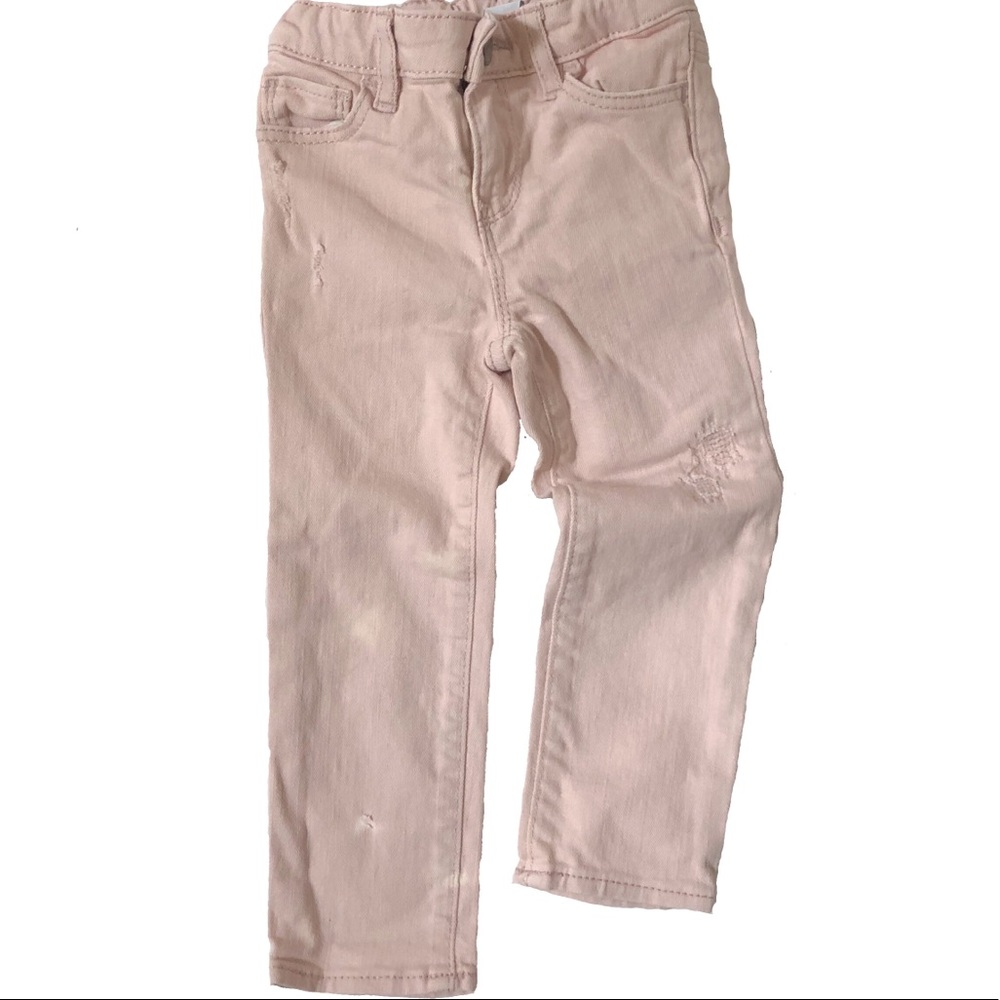 BabyGap Pink Distressed Denim SZ 2